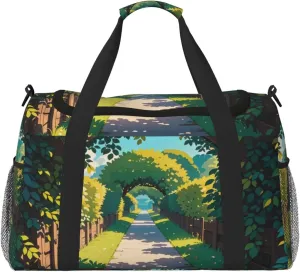 Hidden Pathways Print Travel Duffel Bag for Men & Women, Foldable Travel Bags and Spacious Weekender Tote Bag for Storage Toiletry Luggage Personal Item