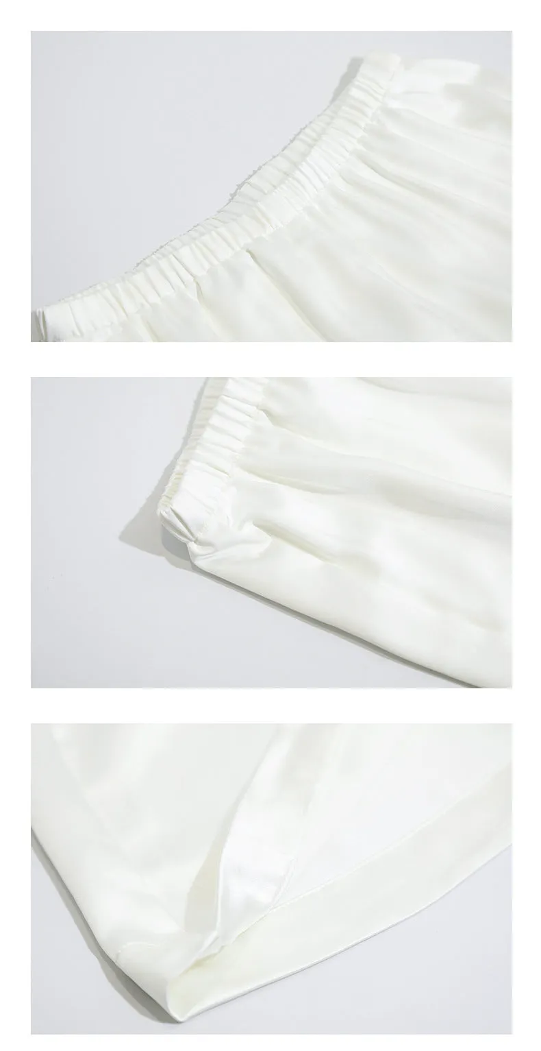 high waist satin micro flared pants