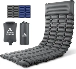 Hikenture Sleeping Pad for Camping, 28" Ultra-Wide Camping Mattress with Pillow, Inflatable Backpacking Mat(1154-A2)