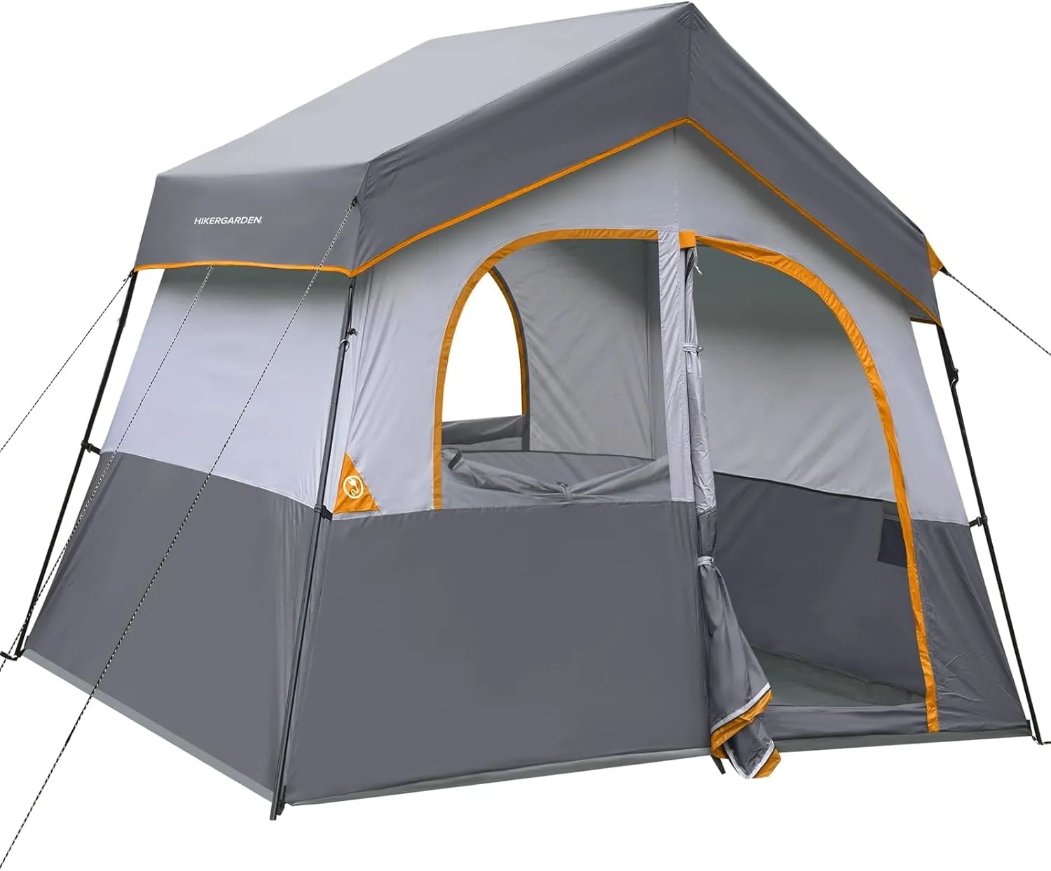 HIKERGARDEN 6-8 Person Camping Tent - Portable Family Cabin Tent for Camp, Windproof Fabric Camp Tent Outdoor for Hiking, Backpacking, Traveling