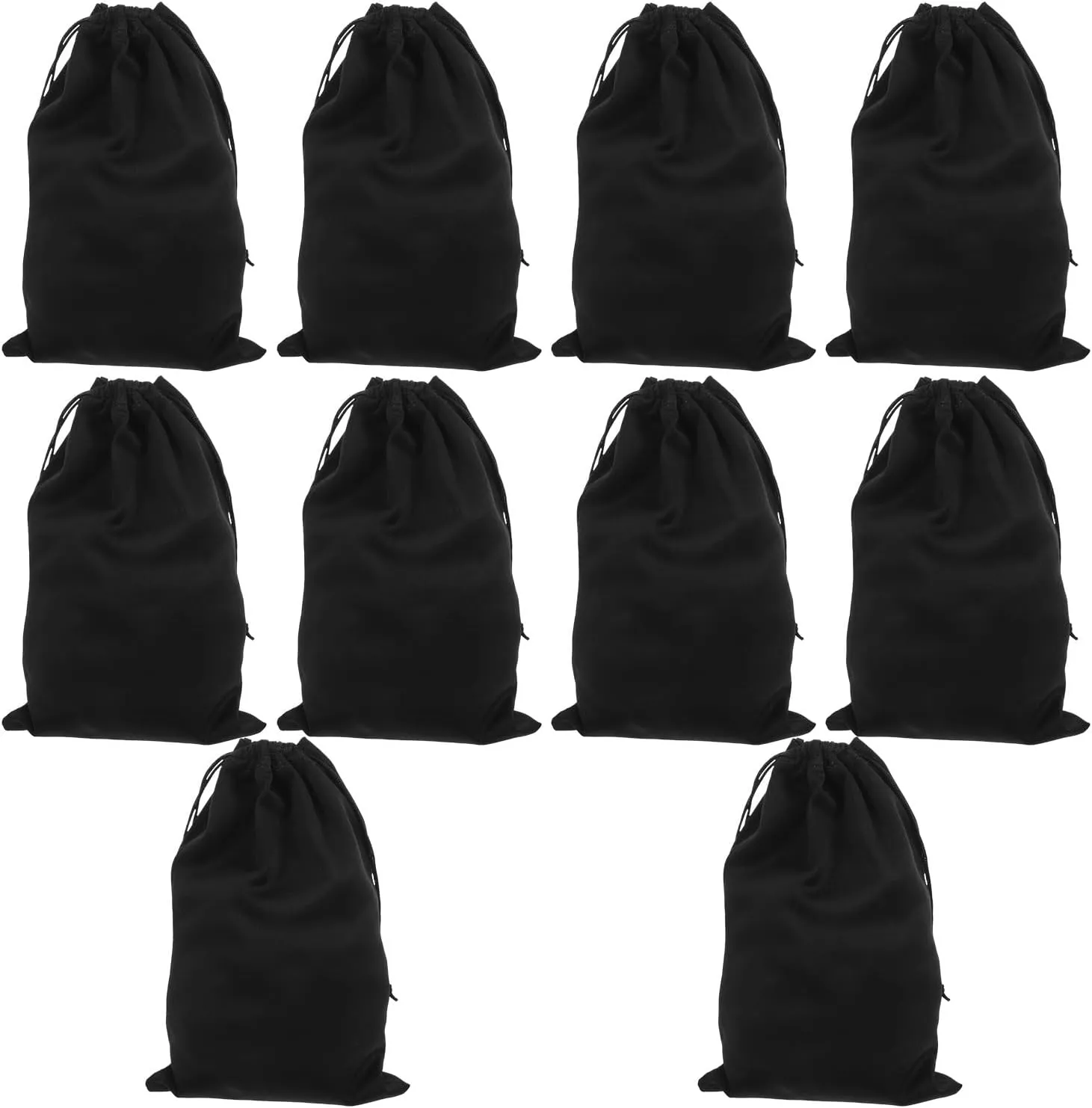 Homoyoyo 10Pcs Ski Goggle Bags, Ski Goggle Drawstring,Superfine Fibre Sunglasses Pouch Bag,Black Ski Goggle Bags Glasses Sleeve Snow, Cell Phone Gadgets with Drawstring Closure for Cleaning,Protection