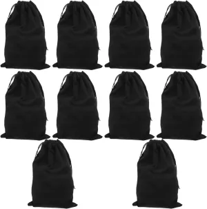 Homoyoyo 10Pcs Ski Goggle Bags, Ski Goggle Drawstring,Superfine Fibre Sunglasses Pouch Bag,Black Ski Goggle Bags Glasses Sleeve Snow, Cell Phone Gadgets with Drawstring Closure for Cleaning,Protection