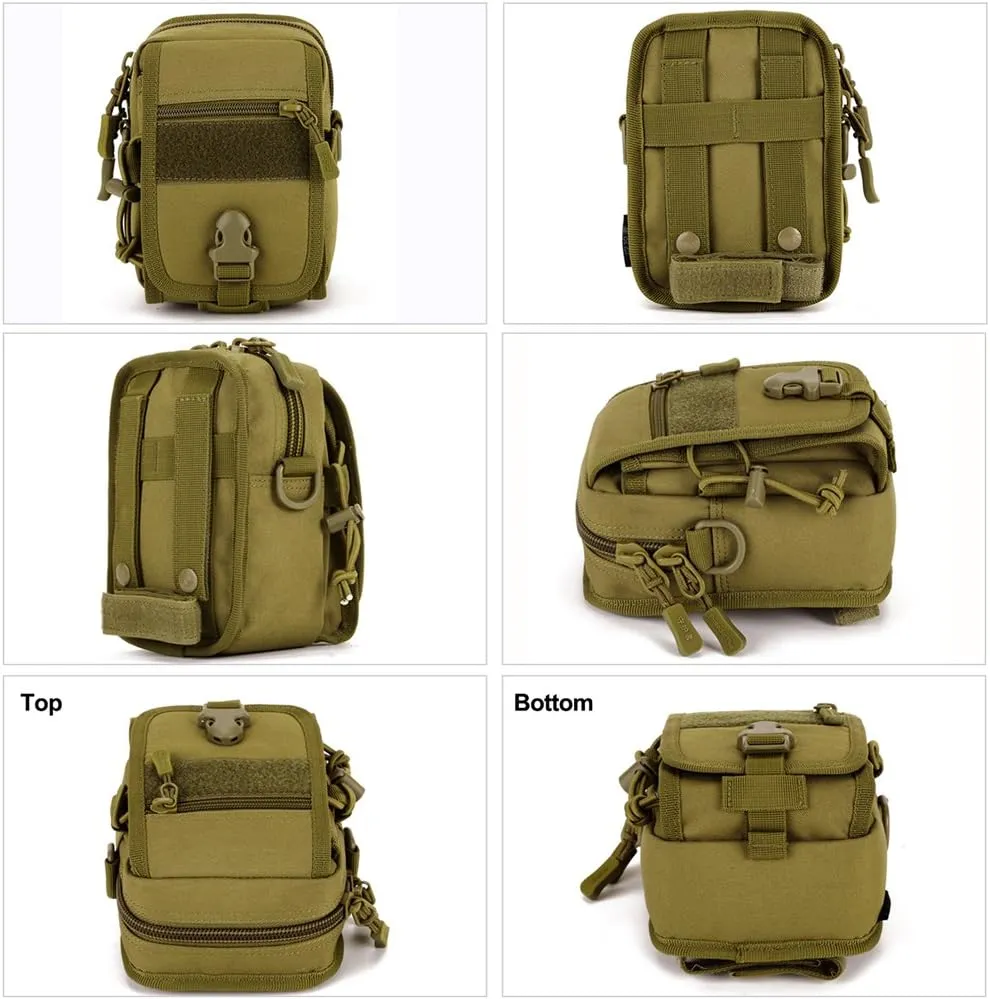 Huntvp Military Tactical MOLLE Phone Pouch Waist Belt Bag Pack Gear Messenger Shoulder Saddlebag