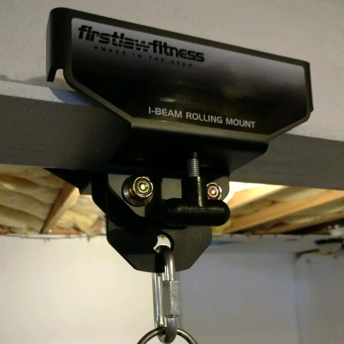 I-Beam Rolling Punching Bag Mount - (Select - Black - 3.5" - 7.0" Wide I-Beam)