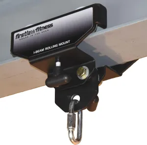 I-Beam Rolling Punching Bag Mount - (Select - Black - 3.5" - 7.0" Wide I-Beam)