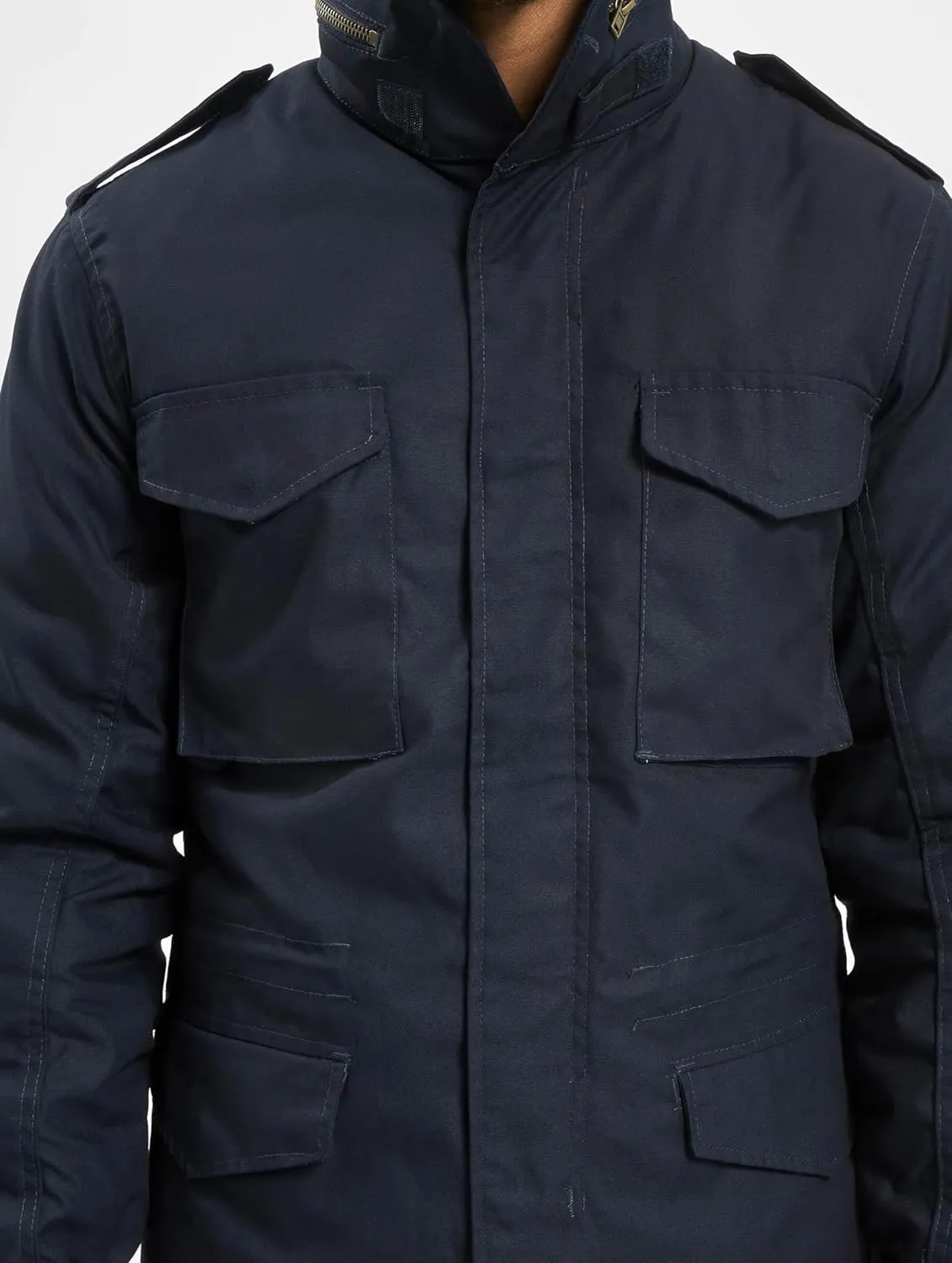 Individual Wear M-65 Classic Field Jacket for Man - Water-Repellent, with Removable Inner Jacket and Collar Hood