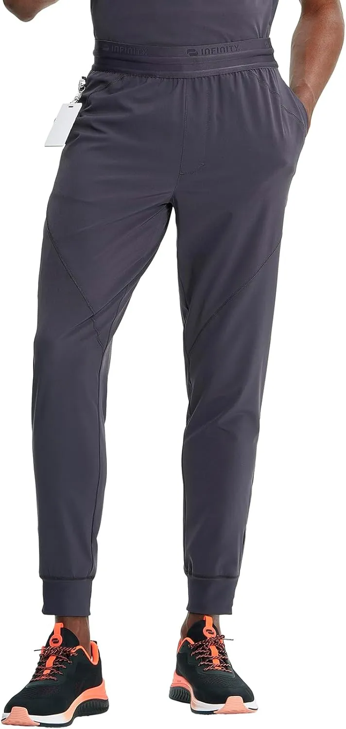Infinity Cherokee Men's Scrub Jogger Pants, Pull-on Mid Rise with 4 Pockets Interior Drawstring IN204A