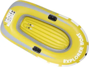 Inflatable Boat, 2 Person Inflatable Kayak Canoe for Fishing Diving PVC Air Boat for Drifting Inflatable Kayak for Kids and Adults for Ponds, Lakes, Rivers