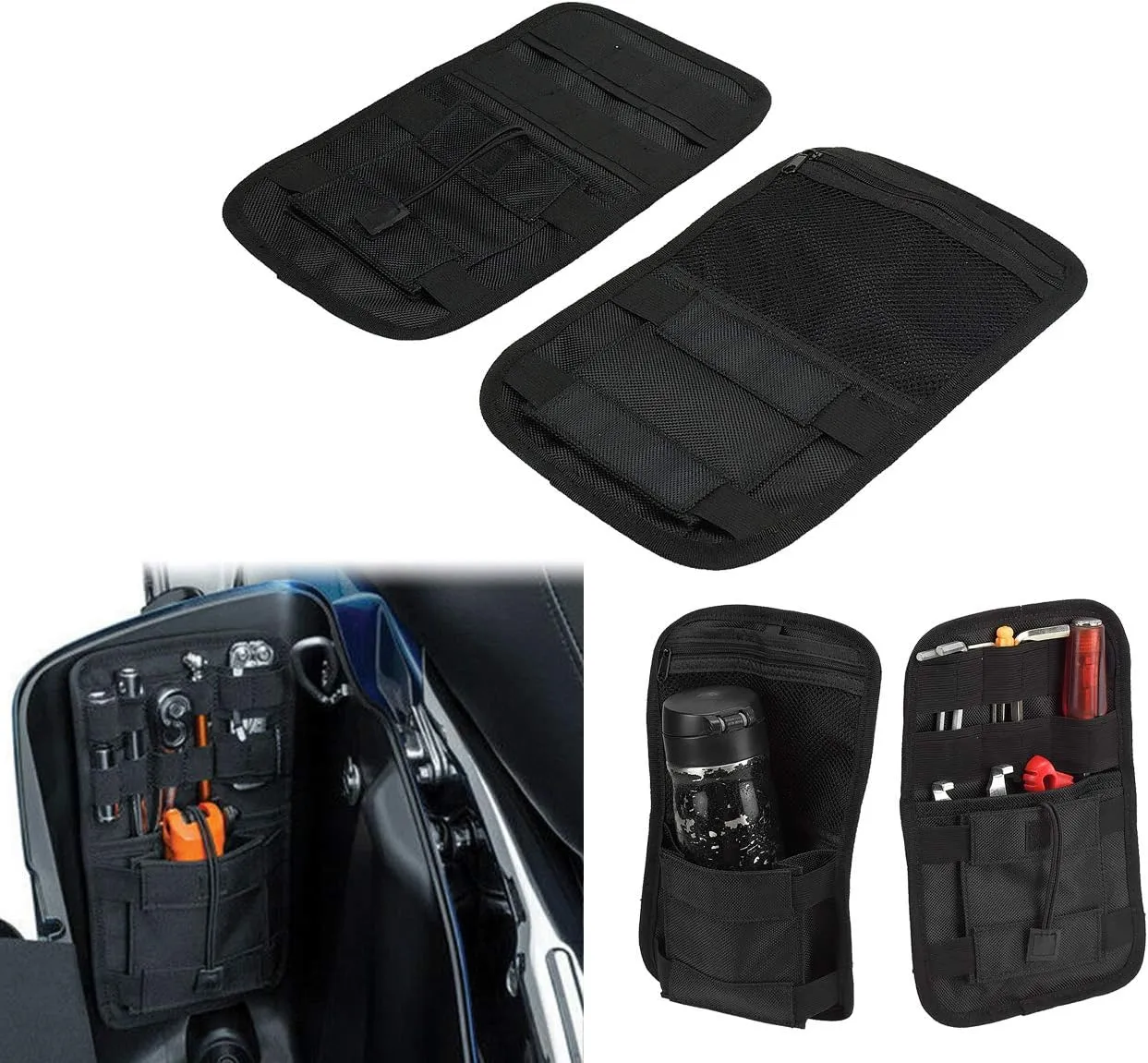Internal Saddlebag Organizer Bags Hard Bags Saddle Bag Small Tools Storage Fit For Harley Softail Sportster Dyna Touring Road King Street Electra Glide 1980-2025