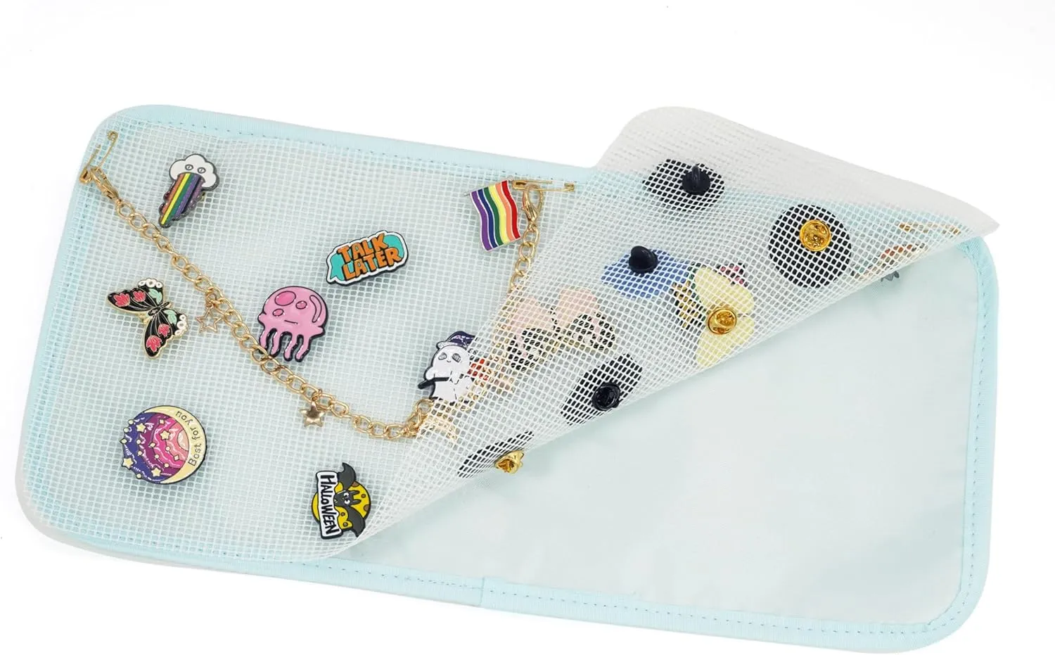 Ita Purse Crossbody Japanese Shoulder Bag Messenger Pin Display with Insert Pompom Cute Kawaii