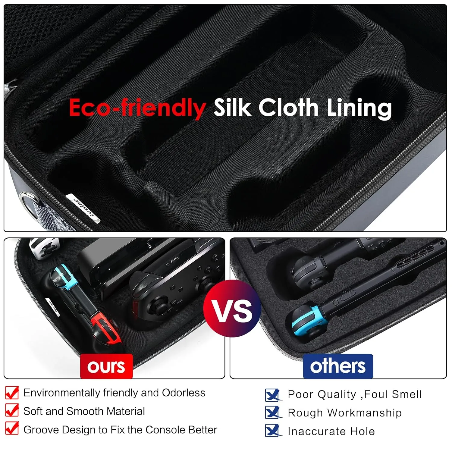 ivoler Carrying Storage Case for Nintendo Switch/For Switch OLED(Limited Edition),Portable Travel All Protective Hard Messenger Bag Soft Lining 18Games for Switch Console Pro Controller-RetroShell N3S