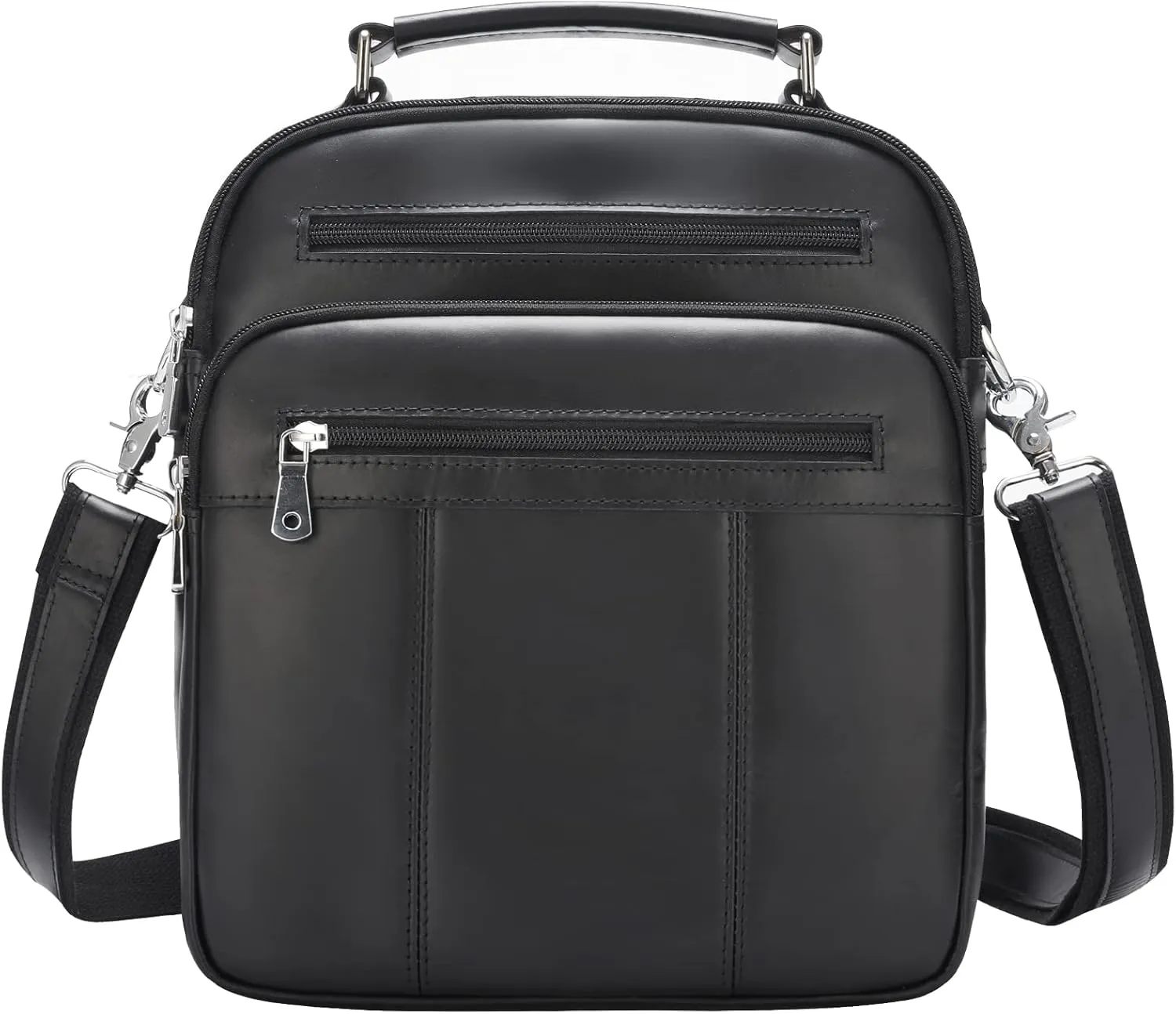 Jack&Chris Leather Man Purse Shoulder Bag,Small Mens Crossbody Messenger Bags for Work,Men Satchel Handbag…