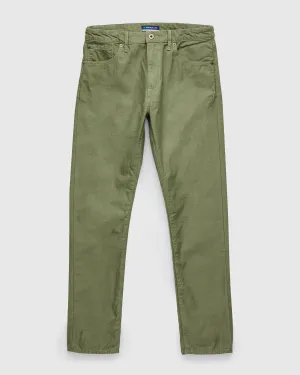 JBPT1310 Olive Satin Five Pocket Pant - Straight Tapered Fit