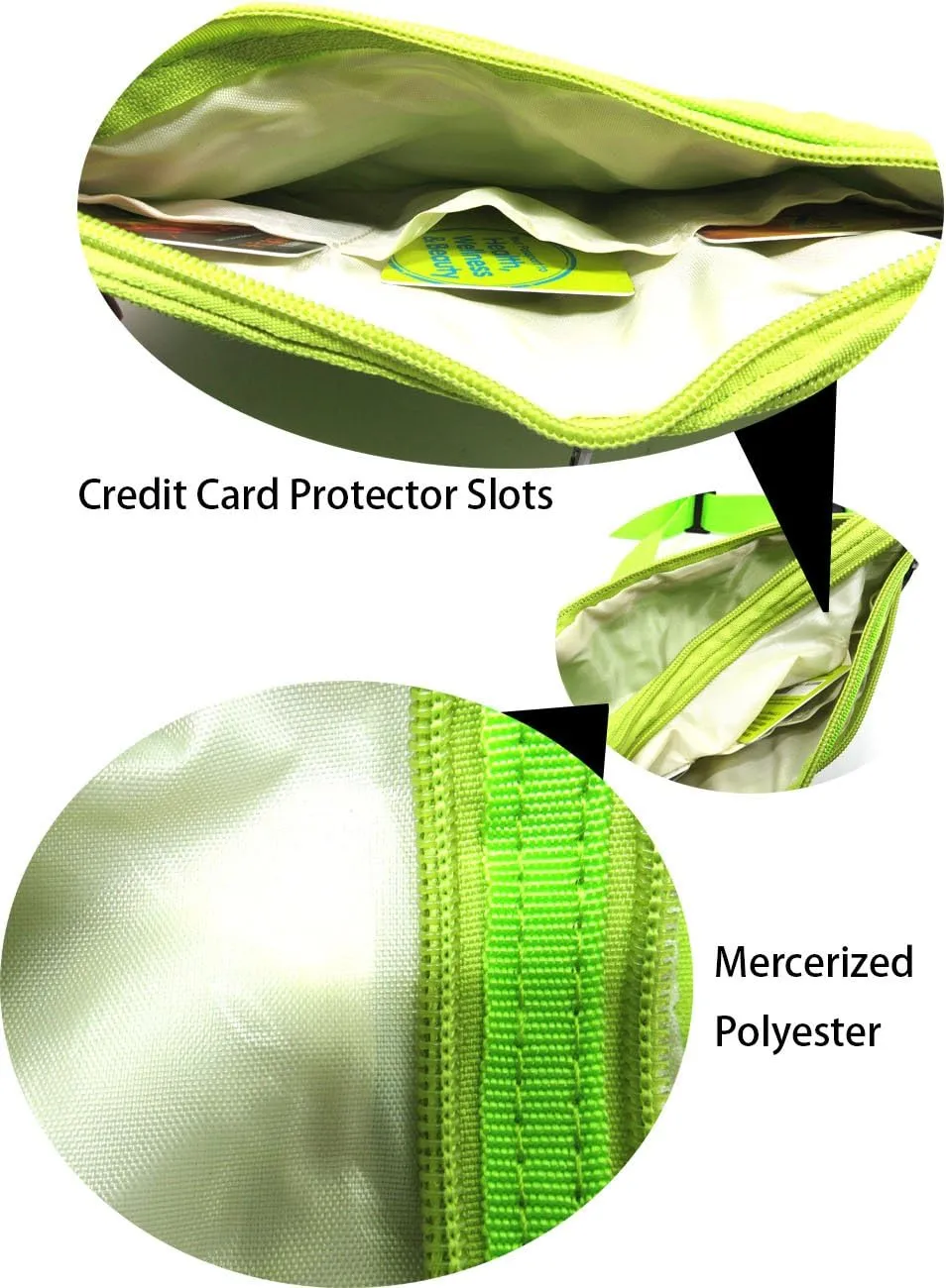 JBYDLIFE Waist Pack Bag Ultrathin Hide Purse Outdoor Sports Jogging Travel Runner Belt with Credit Card Protector Slots Green