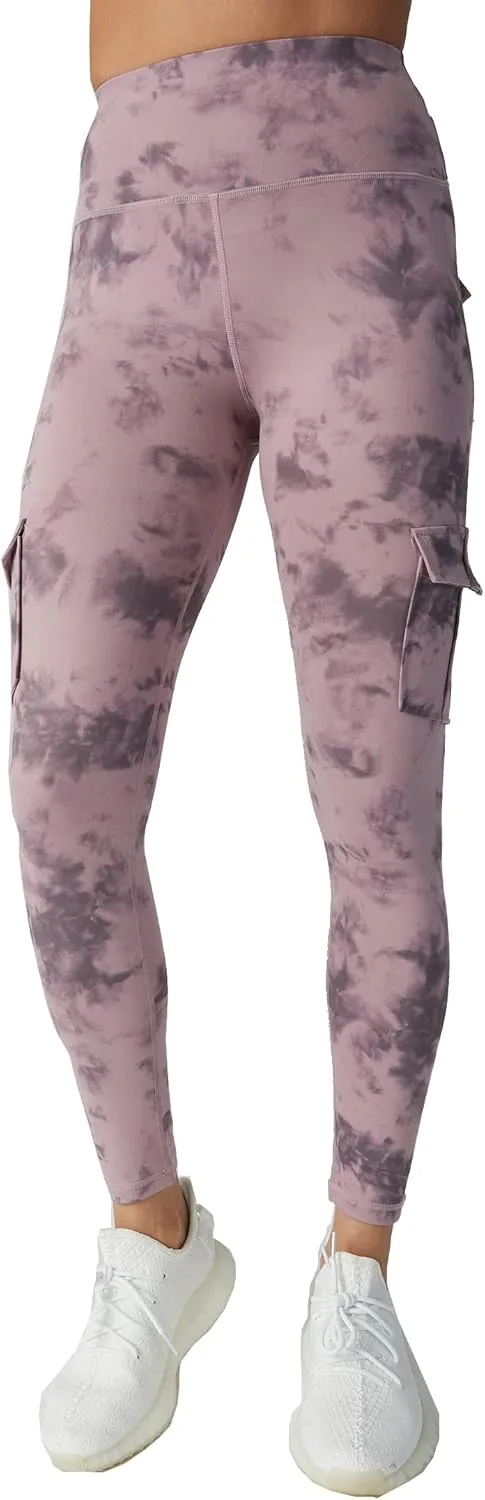 JEGGE High Waist Yoga Leggings with 4 Pockets,Tummy Control Workout Running 4 Way Stretch Cargo Pocket Leggings