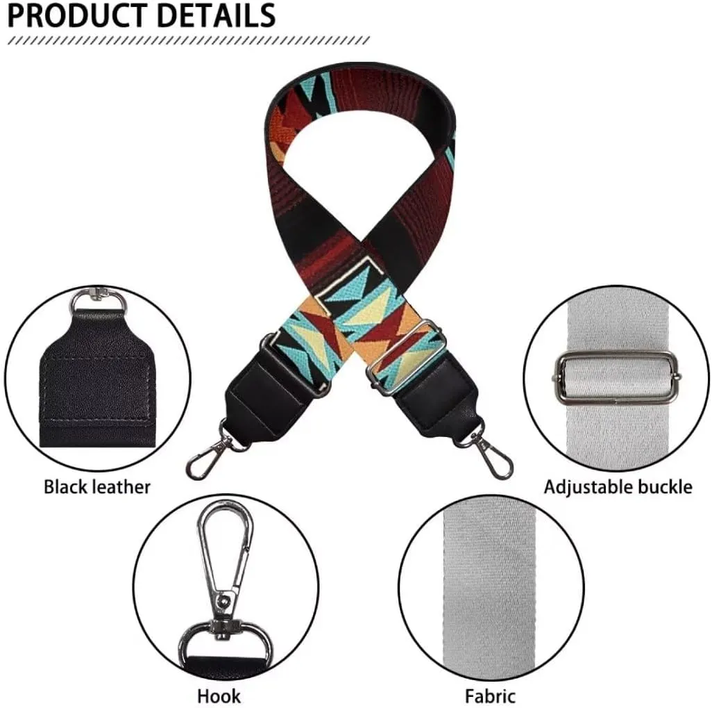 Jeiento Replacement Shoulder Strap,2 Piece Set Guitar Style Handbag Crossbody Strap Adjustable Guitar Straps for Women Girls