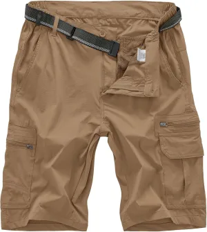 Jessie Kidden Mens Outdoor Casual Expandable Waist Lightweight Water Resistant Quick Dry Fishing Hiking Shorts