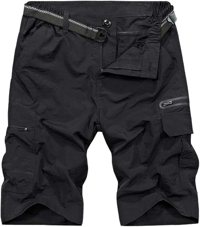 Jessie Kidden Mens Outdoor Casual Expandable Waist Lightweight Water Resistant Quick Dry Fishing Hiking Shorts