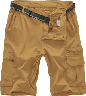 Jessie Kidden Mens Outdoor Casual Expandable Waist Lightweight Water Resistant Quick Dry Fishing Hiking Shorts