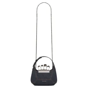 Jewelled Hobo Mini Bag, Denim