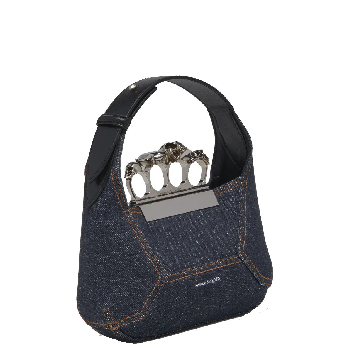 Jewelled Hobo Mini Bag, Denim