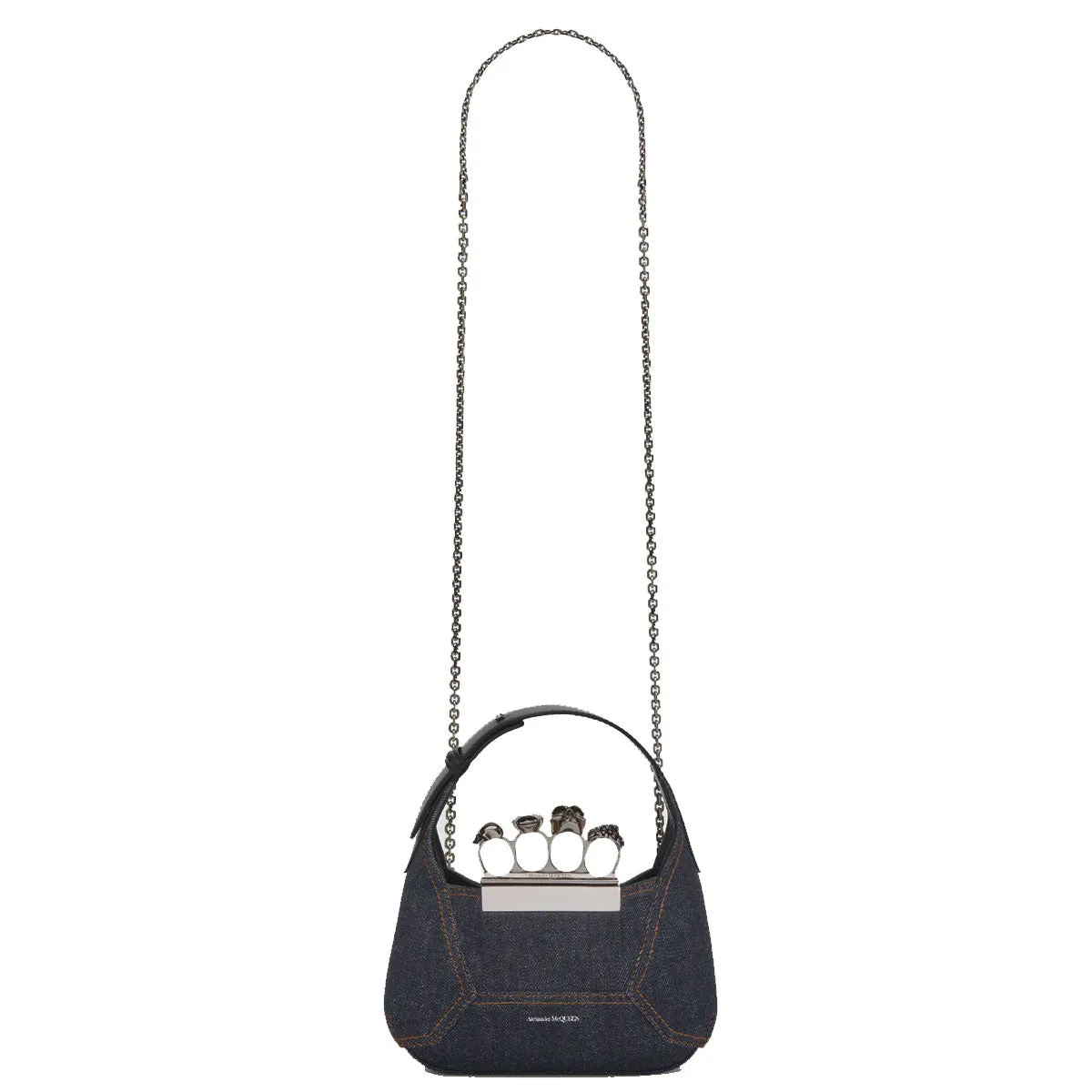 Jewelled Hobo Mini Bag, Denim