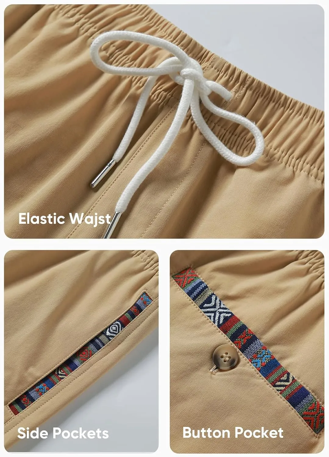JMIERR Men's Casual Shorts 5"/ 7" Drawstring Summer Quick Dry Beach Stretch Waist Athletic Gym Short