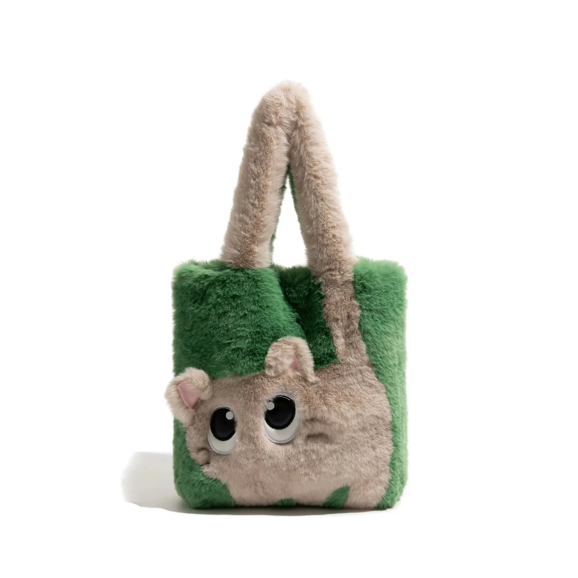 Kawaii Animal Print Plush Hobo Bag 🐾✨ - Cute & Cozy Shoulder Purse for Winter Shopping! 👜💖