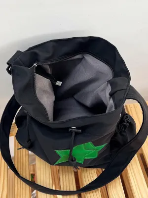 Kawaii Crossbody Bag with cute Pin and Pendant, Lightweight Japanese Messenger Bags Y2K Shoulder Bag for Women Men