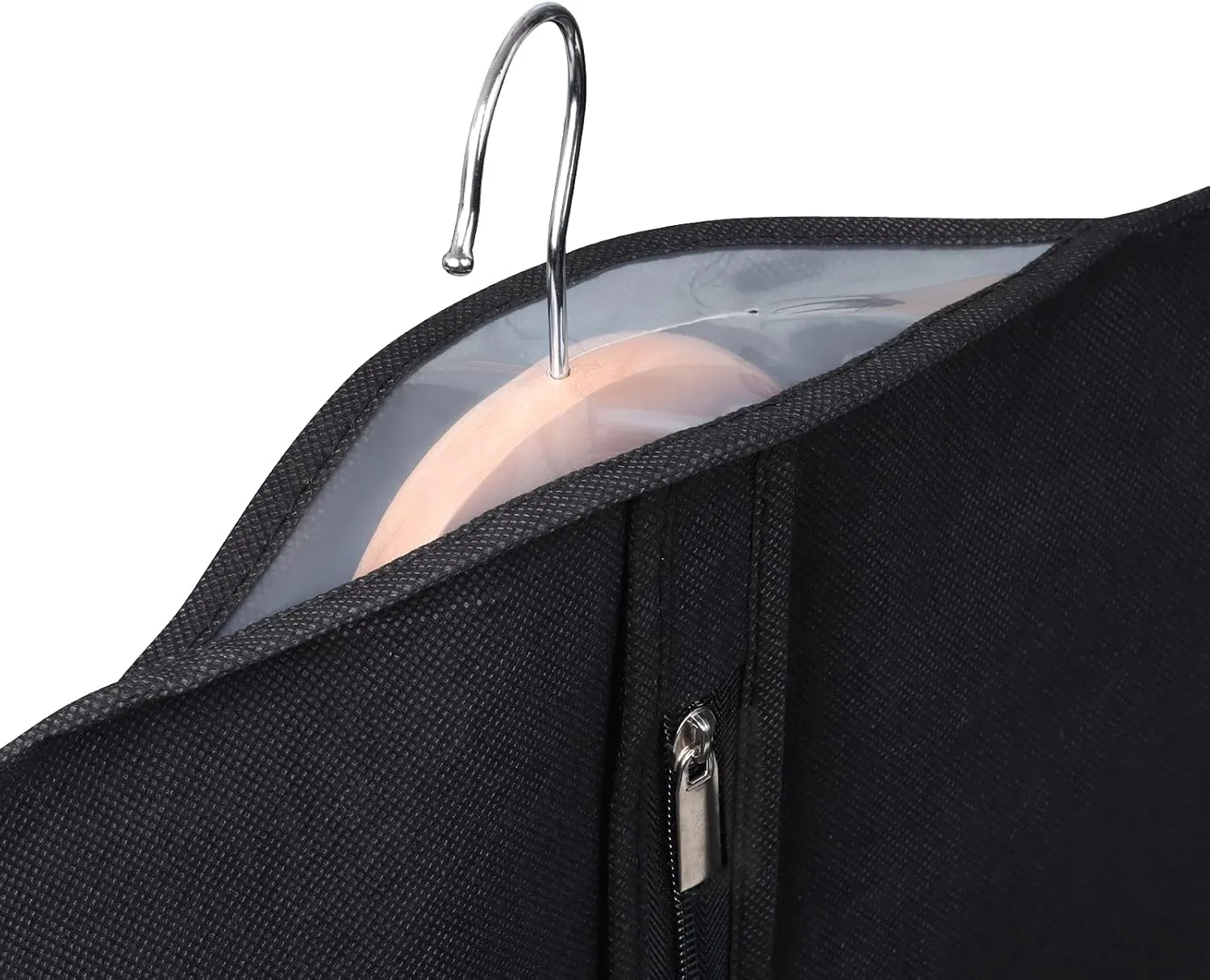KEEGH 40" Suit Bags for Closet Storage (Set of 16) Garment Bags for Hanging Clothes, Suit Cover Bags for Suits Coats Dress with Zipper and Transparent Window, Black