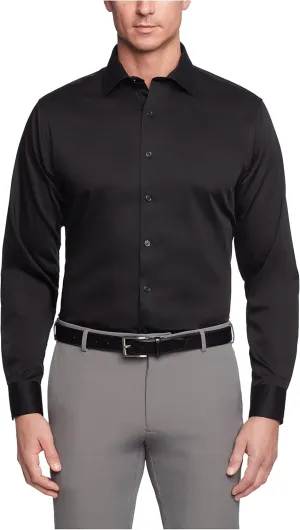 Kenneth Cole Men's Dress Shirt Regular Fit Stretch Collar Non Iron Solid