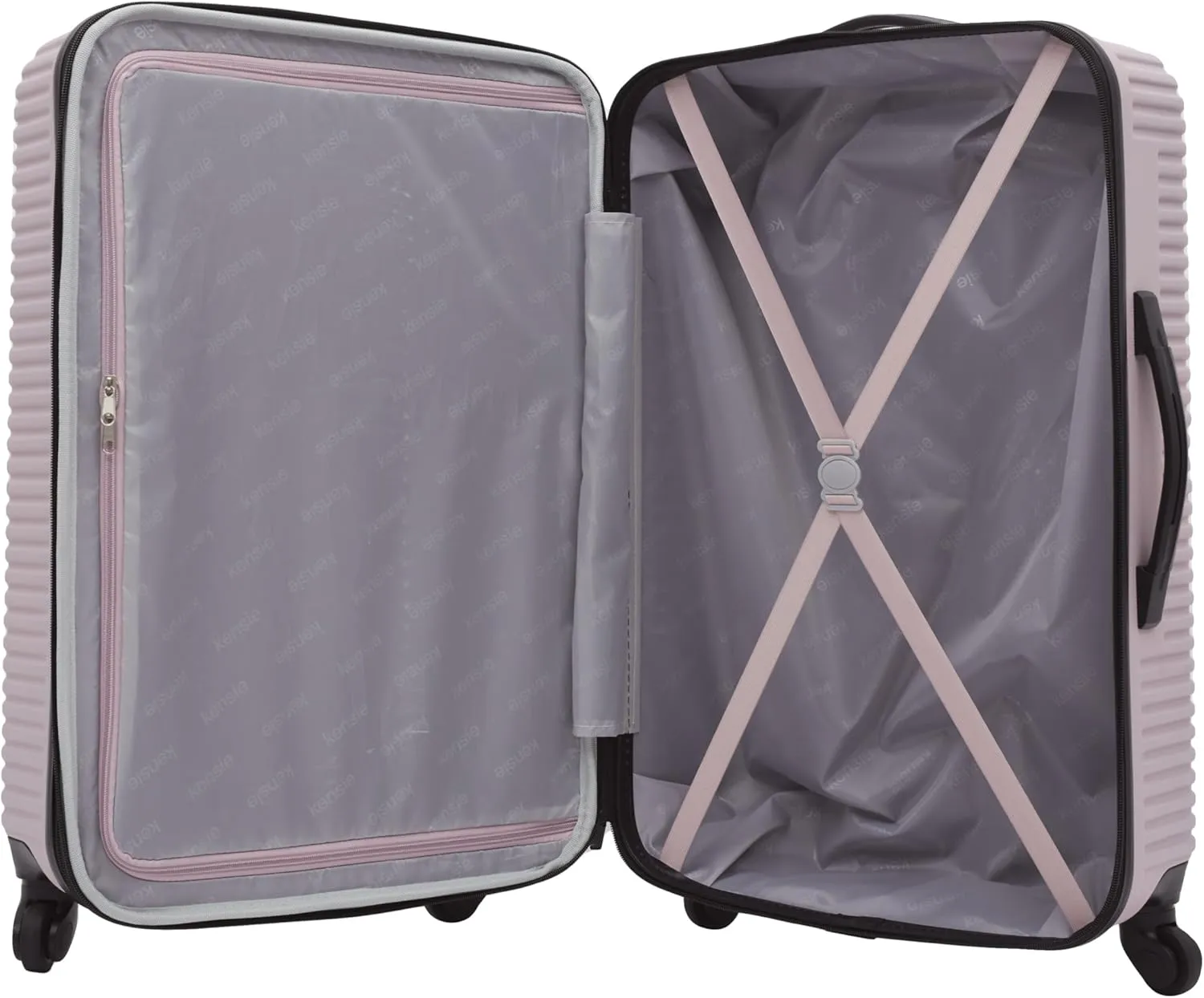 kensie Women's Hillsboro Luggage & Travel Bags, Burnished Lilac, 4 Piece Set