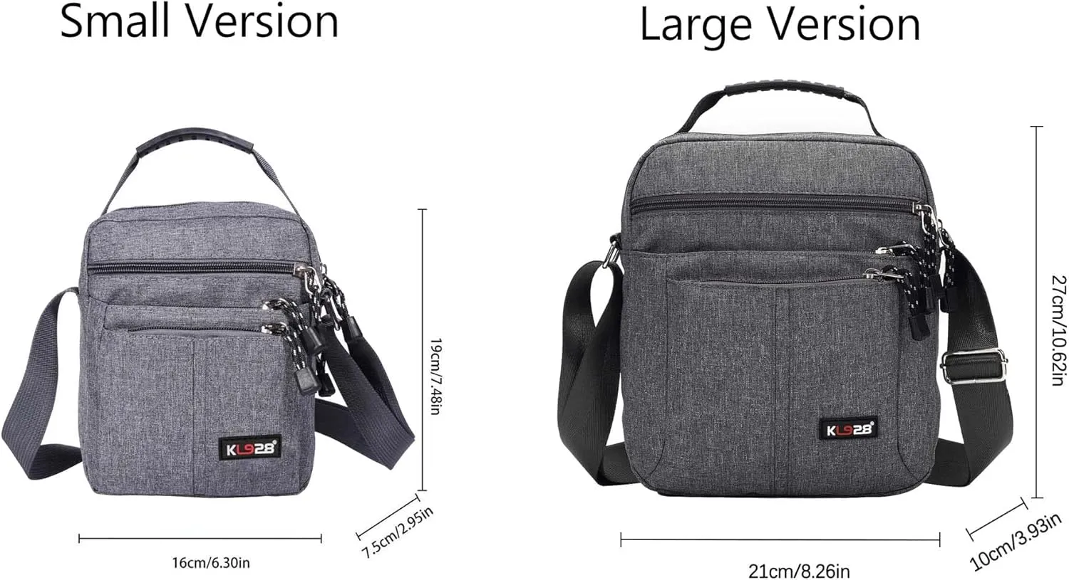 KL928 Men's Messenger Bag - Crossbody Shoulder Bags Travel Bag Man Purse Casual Sling Pack for Work Business