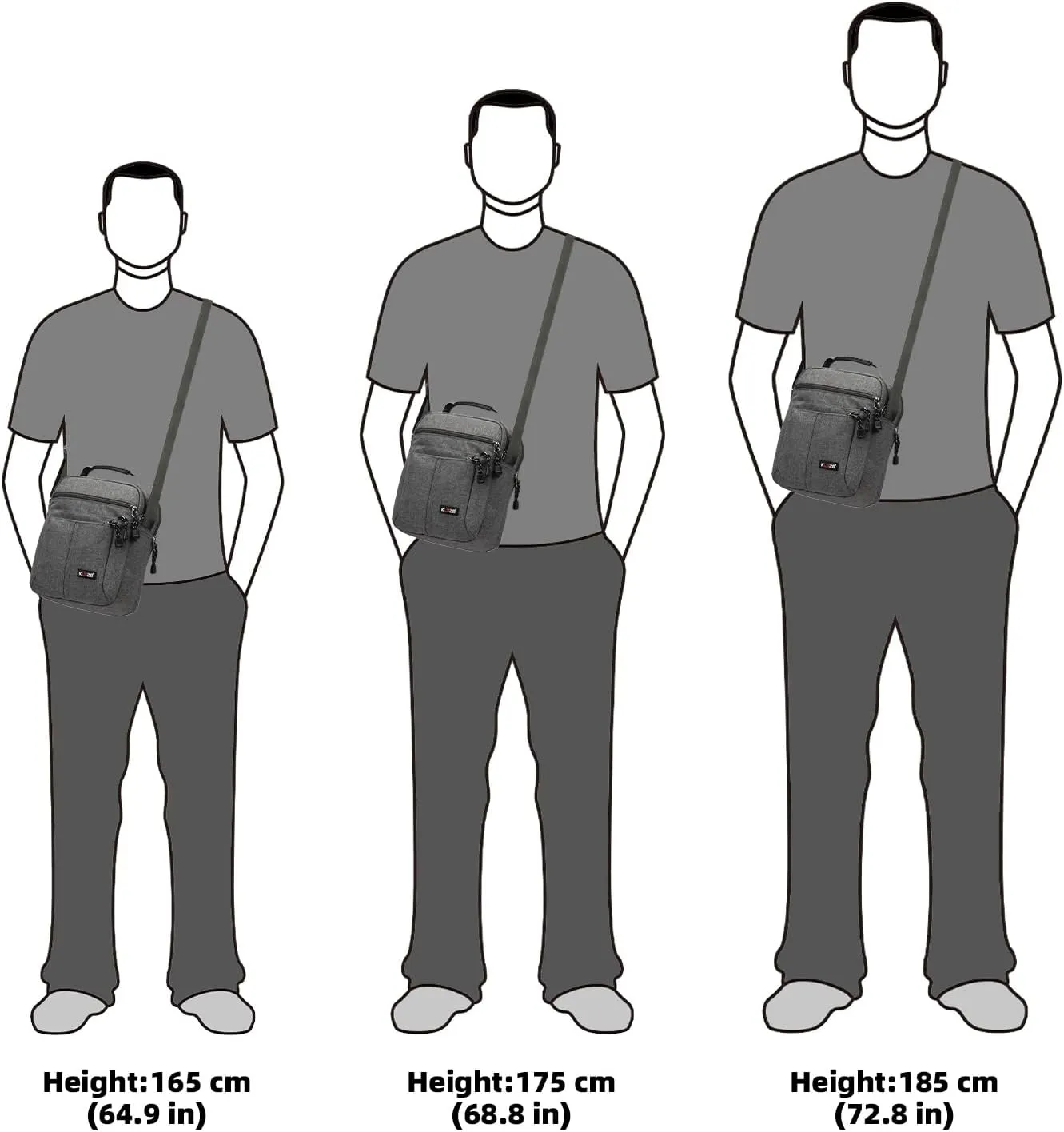 KL928 Men's Messenger Bag - Crossbody Shoulder Bags Travel Bag Man Purse Casual Sling Pack for Work Business