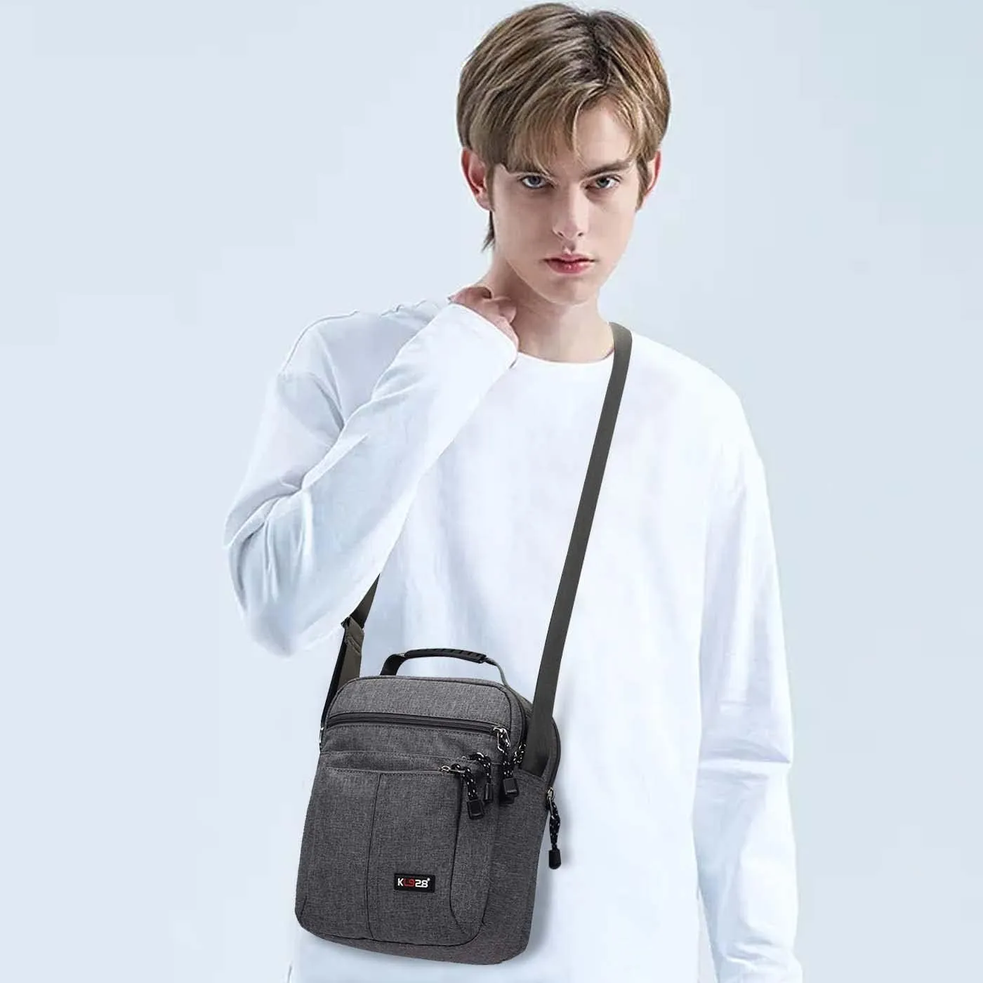 KL928 Men's Messenger Bag - Crossbody Shoulder Bags Travel Bag Man Purse Casual Sling Pack for Work Business