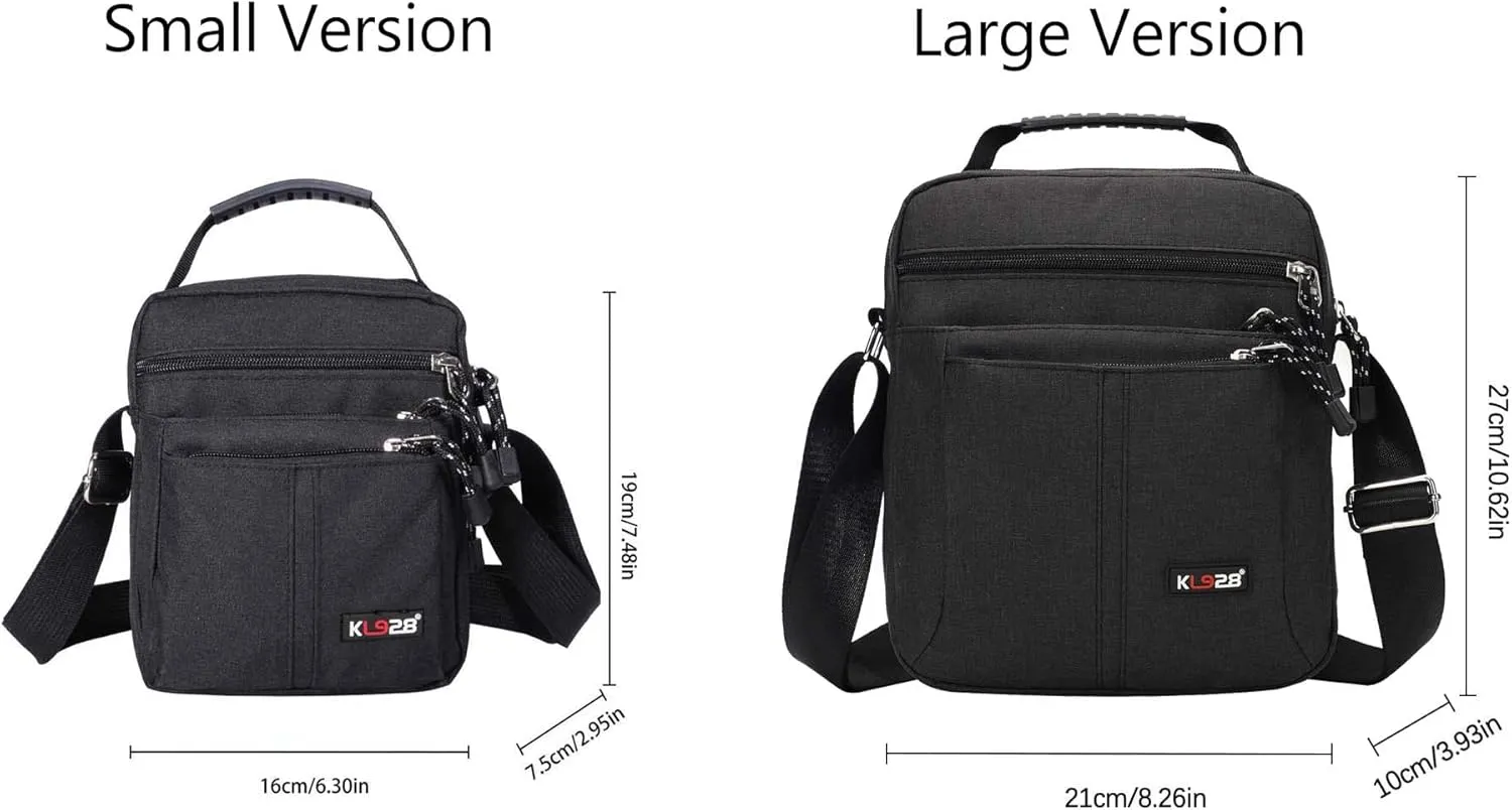 KL928 Men's Messenger Bag - Crossbody Shoulder Bags Travel Bag Man Purse Casual Sling Pack for Work Business