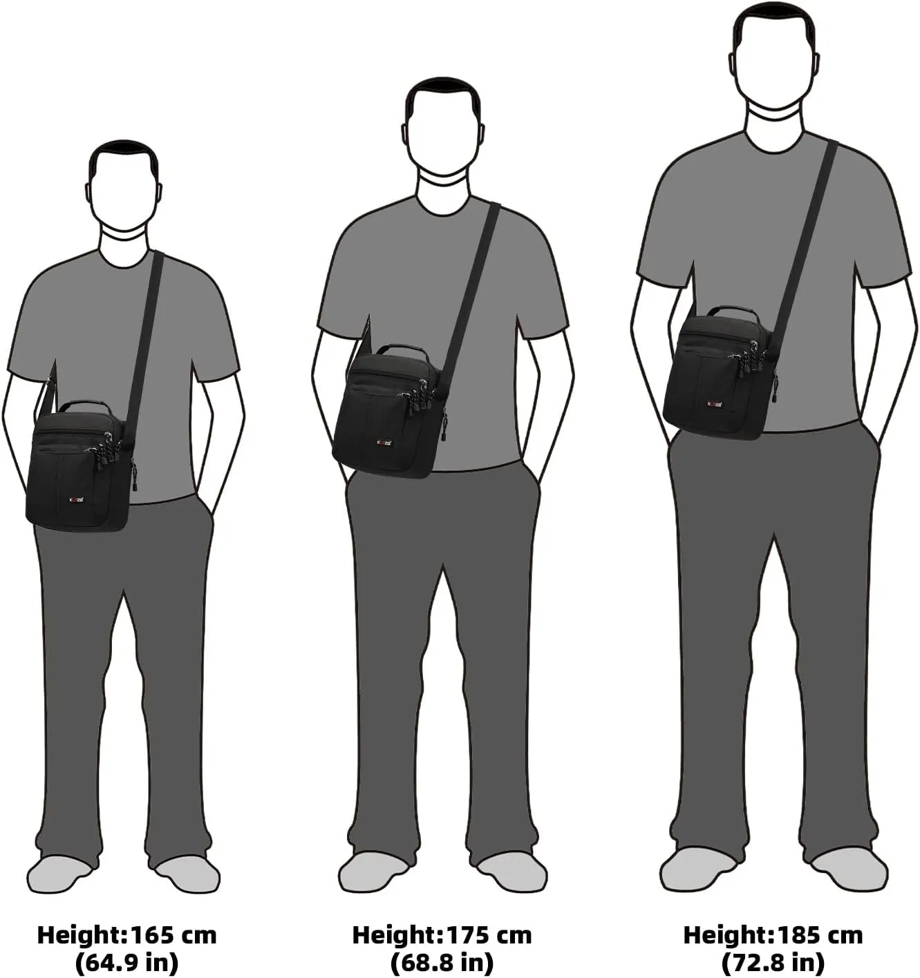 KL928 Men's Messenger Bag - Crossbody Shoulder Bags Travel Bag Man Purse Casual Sling Pack for Work Business