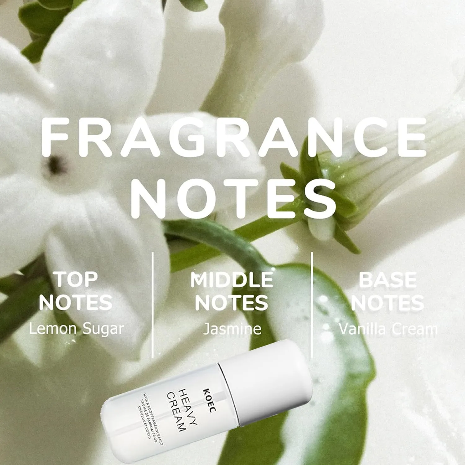 KOEC Heavy Cream Hair & Body Fragrance Mist, Long-lasting Middle Eastern Perfume (Creamy Vanilla)