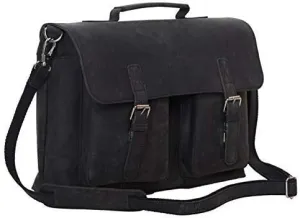 KomalC 16 Inch Leather briefcase Laptop Messenger Bags for Men and Women Best Office Satchel Bag