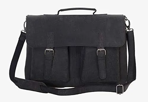KomalC 16 Inch Leather briefcase Laptop Messenger Bags for Men and Women Best Office Satchel Bag