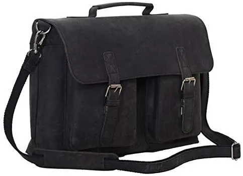 KomalC 16 Inch Leather briefcase Laptop Messenger Bags for Men and Women Best Office Satchel Bag