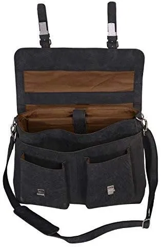 KomalC 16 Inch Leather briefcase Laptop Messenger Bags for Men and Women Best Office Satchel Bag