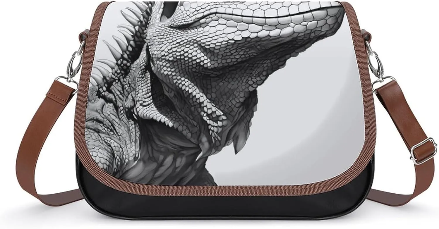 Komodo Dragon Lizard (2) Women's PU Leather Purses Crossbody Shoulder Bag Messenger Bag