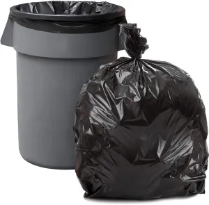 KURPACK Large Black Trash Bags 55-60 Gallon -100 Count Heavy Duty Garbage Bags, 1.5 Mil, Unscented Strong Trash Can Liners For Restaurants, Contractor, Householders or Industrial Warehouses