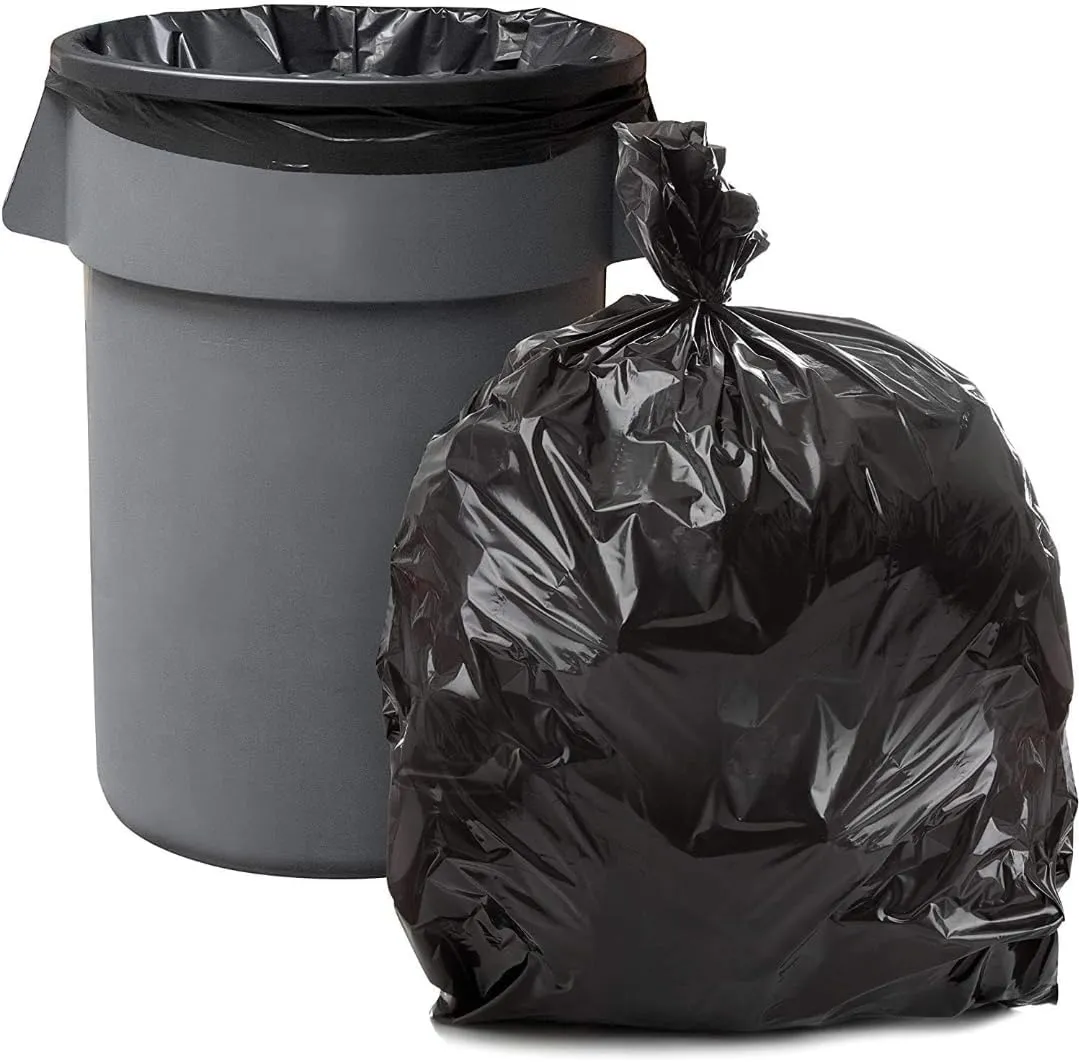 KURPACK Large Black Trash Bags 55-60 Gallon -100 Count Heavy Duty Garbage Bags, 1.5 Mil, Unscented Strong Trash Can Liners For Restaurants, Contractor, Householders or Industrial Warehouses