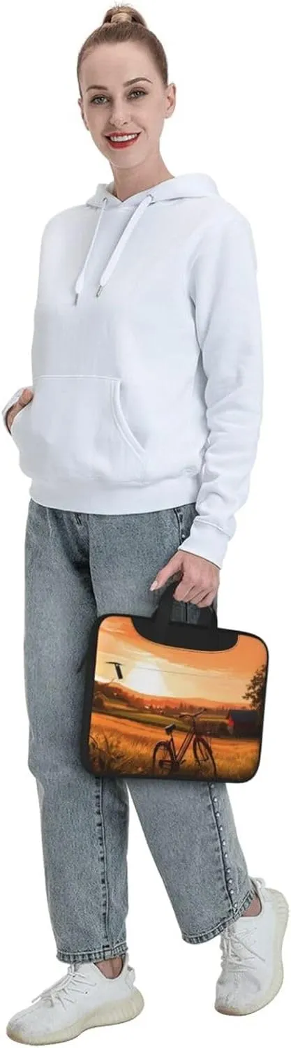 Laptop Tote Bag Men Women Sunset Rural View Shoulder Laptop Sleeve Briefcase Messenger Computer Bag