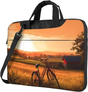 Laptop Tote Bag Men Women Sunset Rural View Shoulder Laptop Sleeve Briefcase Messenger Computer Bag