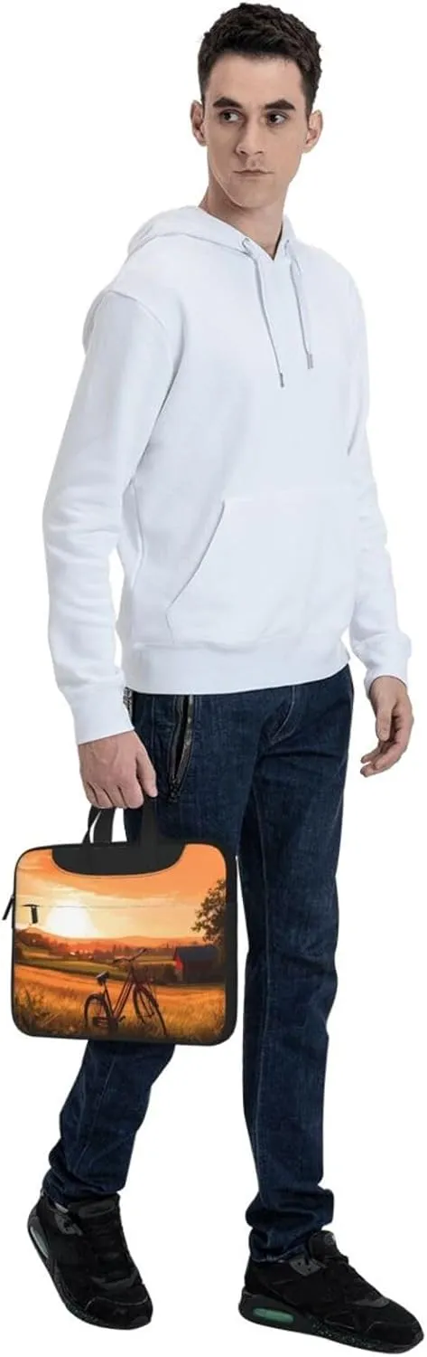 Laptop Tote Bag Men Women Sunset Rural View Shoulder Laptop Sleeve Briefcase Messenger Computer Bag