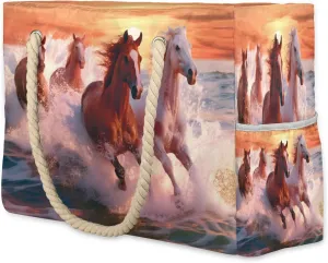 Large Beach Tote Bags for Women, Waterproof Beach Bag with Zipper, Swim Pool Tote Bags