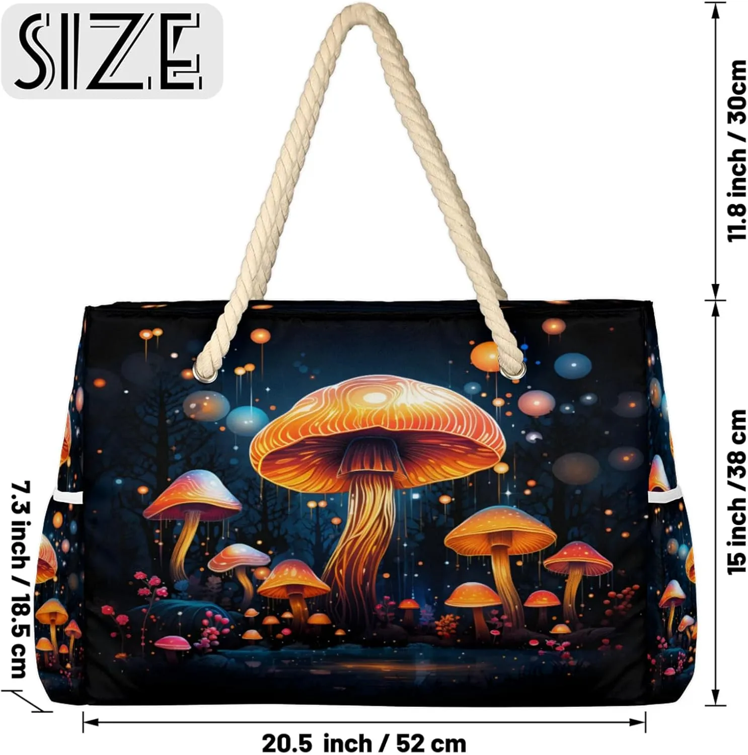 Large Beach Tote Bags with Zipper, Beach Bag for Women, Waterproof Sandproof Pool Swim Bags, Travel Tote Bag